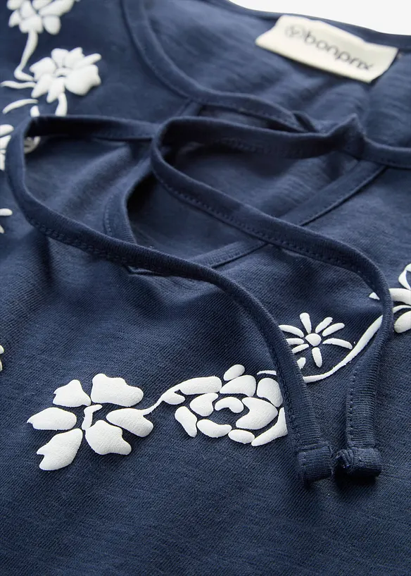 Tunikakjole i bomull, kort erme, bonprix