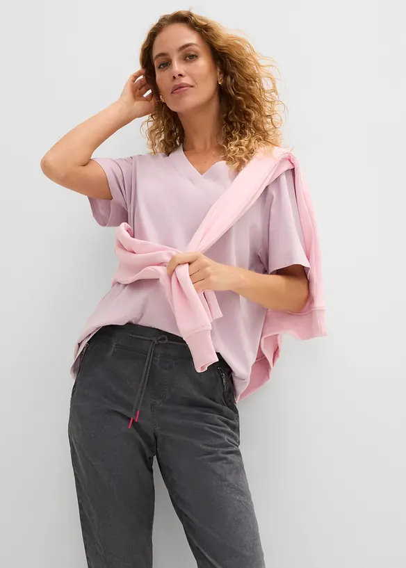 Bukse med kontrastfarget sn&oslash;ring, 3/4-lang, bonprix