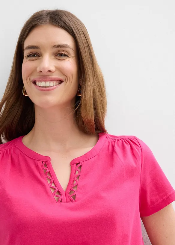 Topp med dekorativ utringning, bonprix