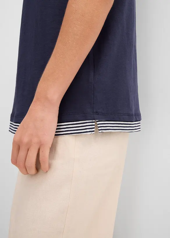 2-i-1 topp av &oslash;kologisk bomull, kort arm, bonprix