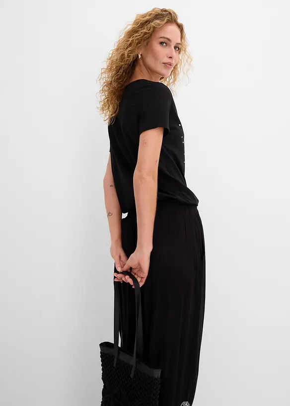 Bomullstopp i flammegarn, kort arm, bonprix