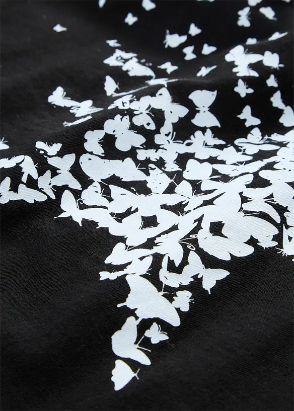 Bomullstopp i flammegarn, kort arm, bonprix