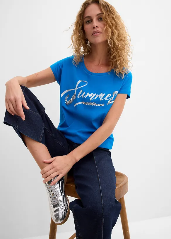 Topp med paljetter, bonprix