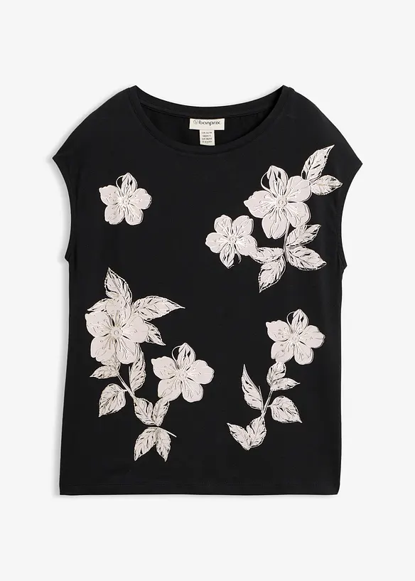 Topp med blomsterm&oslash;nster, bonprix