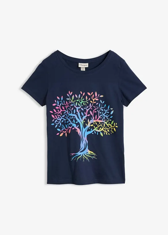 T-skjorte med print, av &oslash;kologisk bomull, bonprix