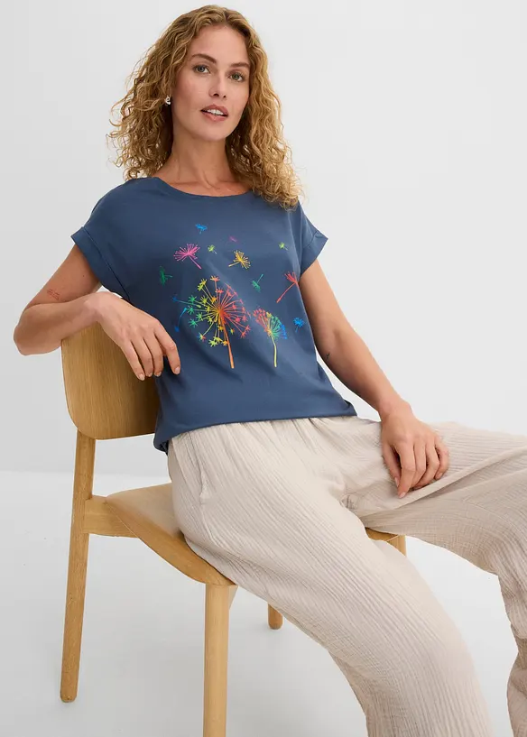 T-shirt med blomsterprint, bonprix
