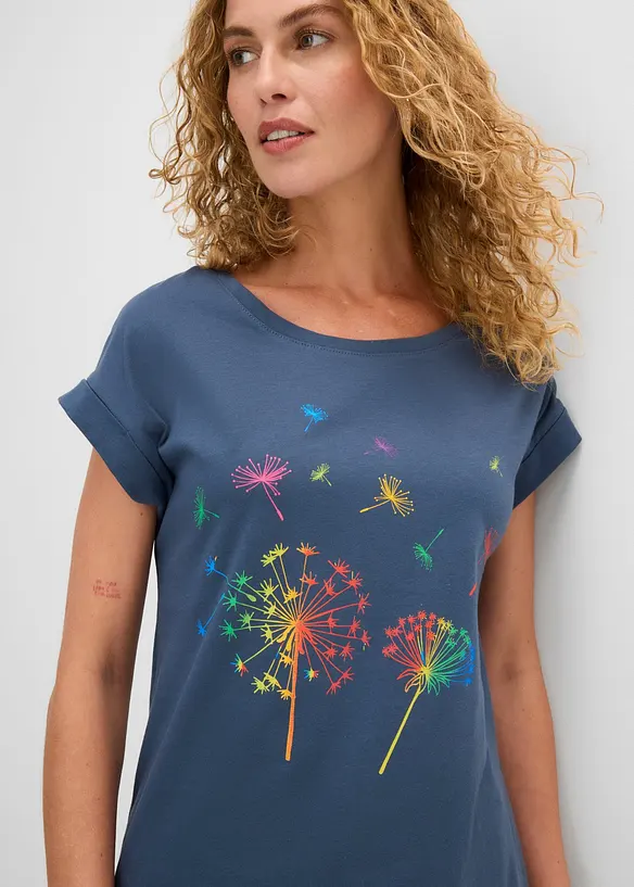 T-shirt med blomsterprint, bonprix