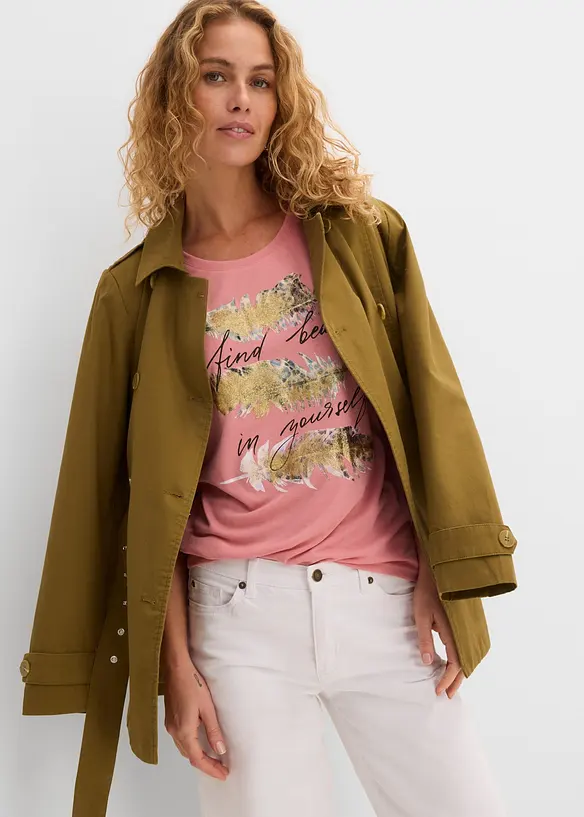 T-shirt med glittertrykk, bonprix