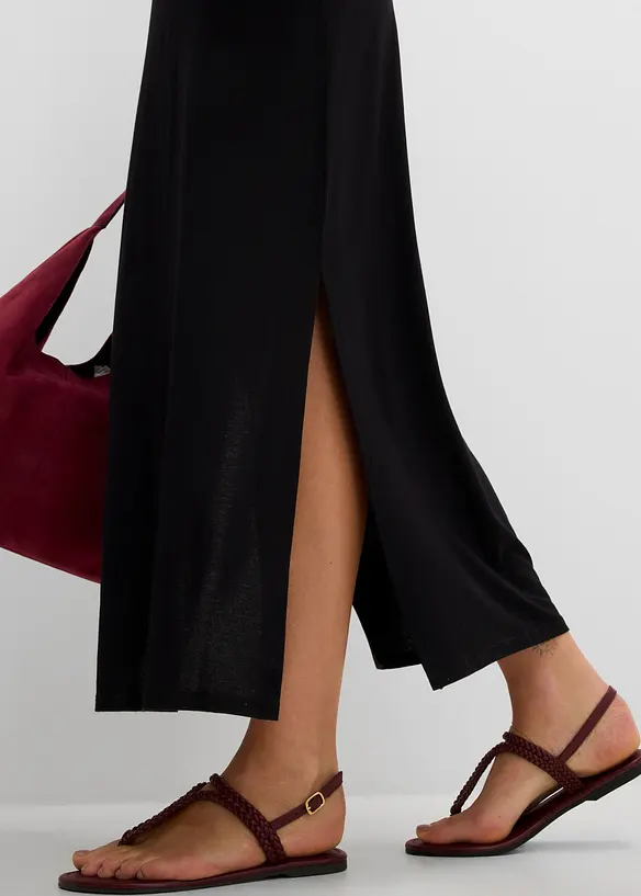 Jerseykjole i lett viskose med elastan, bonprix