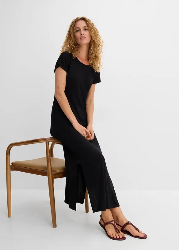 Jerseykjole i lett viskose med elastan, bonprix