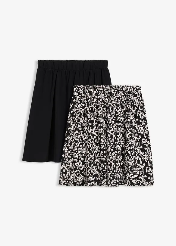 Jerseyskj&oslash;rt (2-pack), bonprix