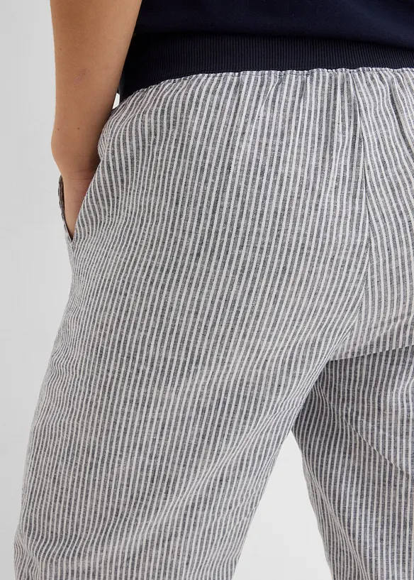 7/8-bukse med lin, bonprix