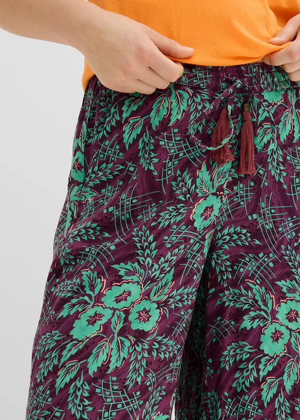 Vid bukse i lett viskose, bonprix