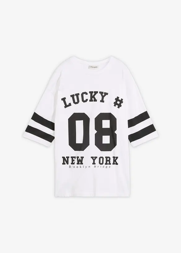 Oversized topp i 100% &oslash;kologisk bomull, bonprix