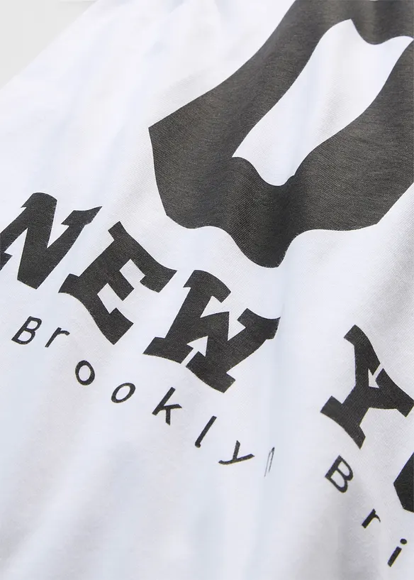 Oversized topp i 100% &oslash;kologisk bomull, bonprix