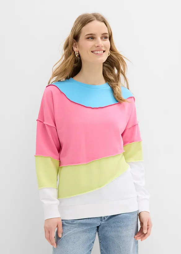 Sweatshirt i myk bomullsmiks, bonprix