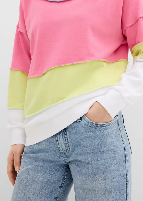 Sweatshirt i myk bomullsmiks, bonprix