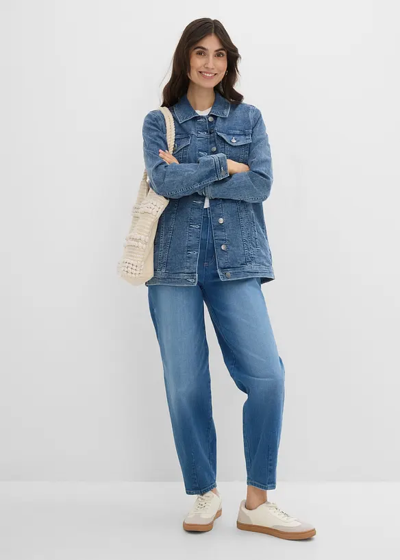 Jeansjakke med stretch, boyfriend-modell, bonprix