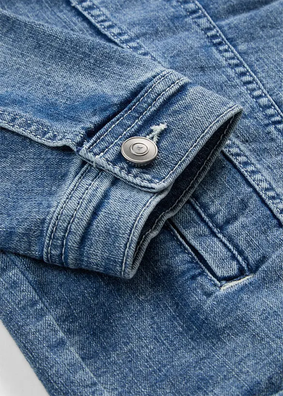 Jeansjakke med stretch, boyfriend-modell, bonprix