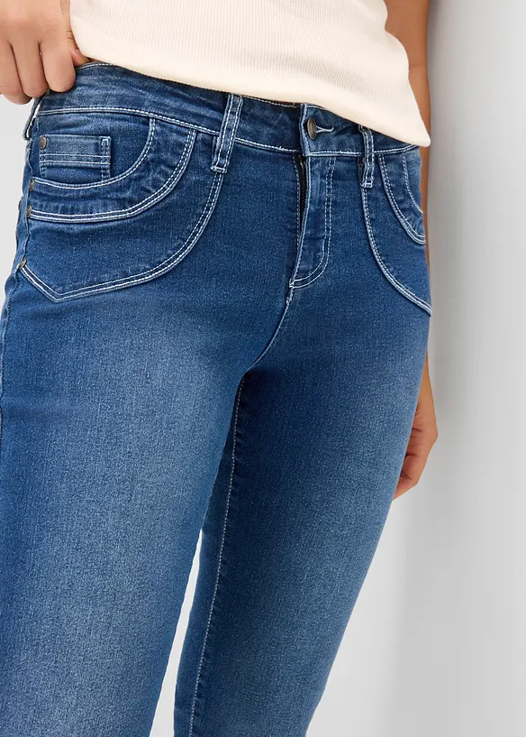 Straight-jeans Mid Waist, cropped, bonprix