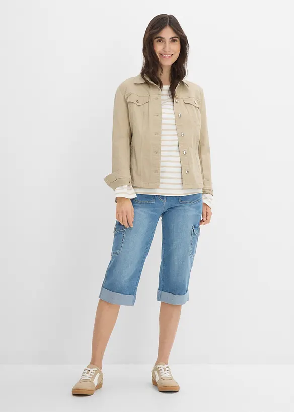 Cargo-jeans, Mid Waist, stretch, bonprix