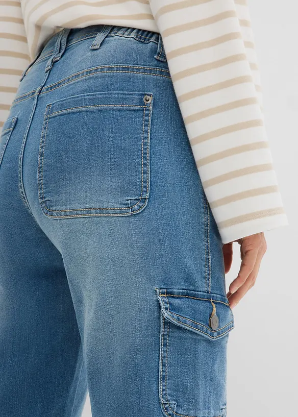 Cargo-jeans, Mid Waist, stretch, bonprix