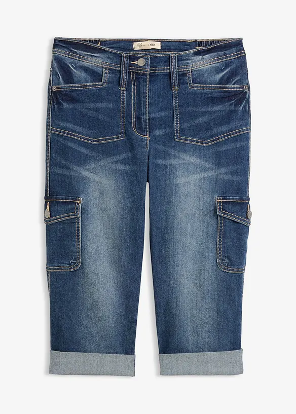 Cargo-jeans, Mid Waist, stretch, bonprix