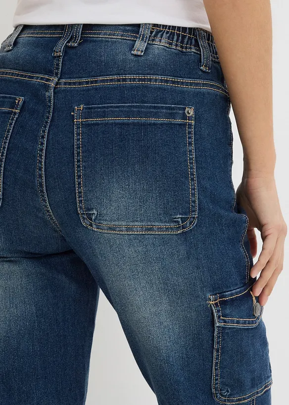 Cargo-jeans, Mid Waist, stretch, bonprix