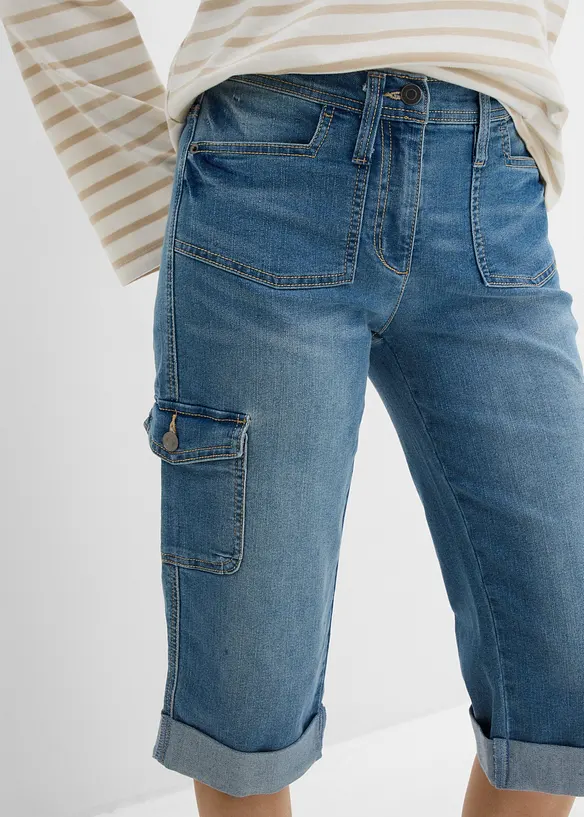 Cargo-jeans, Mid Waist, stretch, bonprix