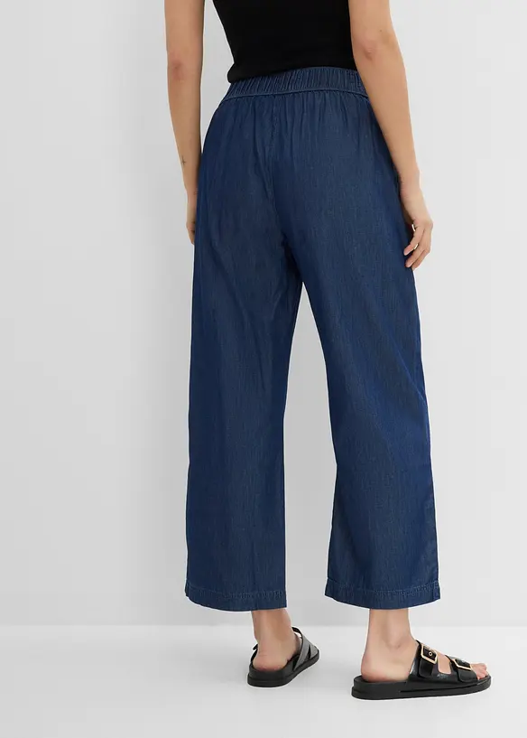 Wide leg-jeans, High Waist, cropped, bonprix