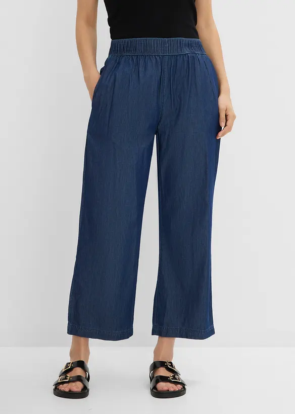 Wide leg-jeans, High Waist, cropped, bonprix