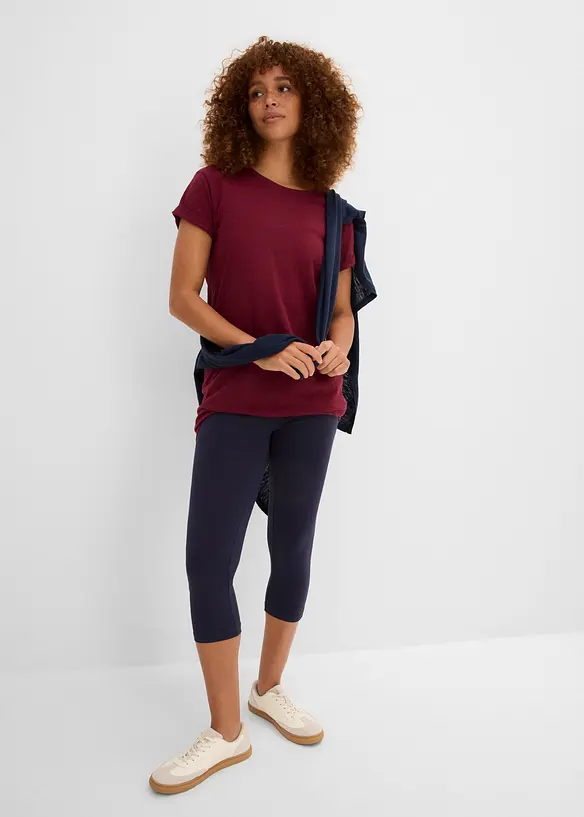 Capri-leggings i smal modell (2-pack), bonprix