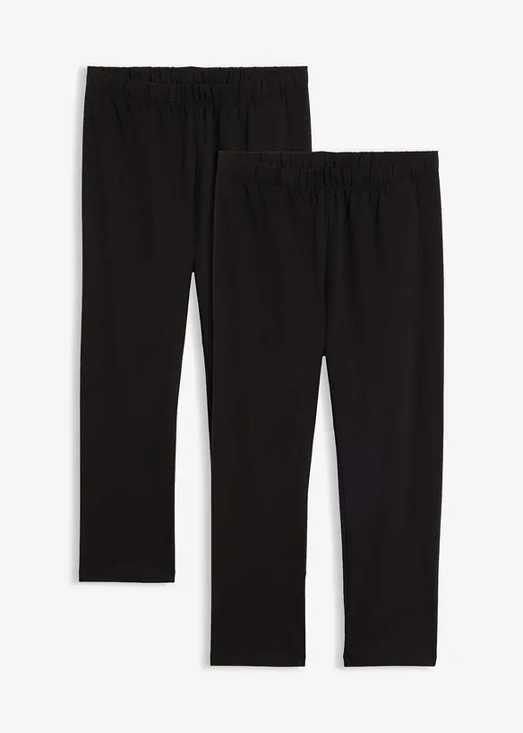 Capri-leggings i smal modell (2-pack), bonprix