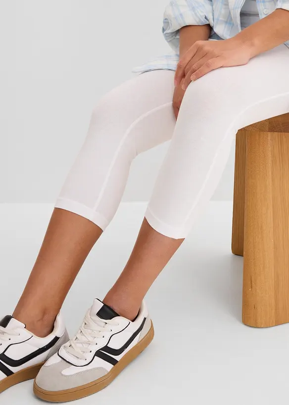 Capri-leggings i smal modell (2-pack), bonprix