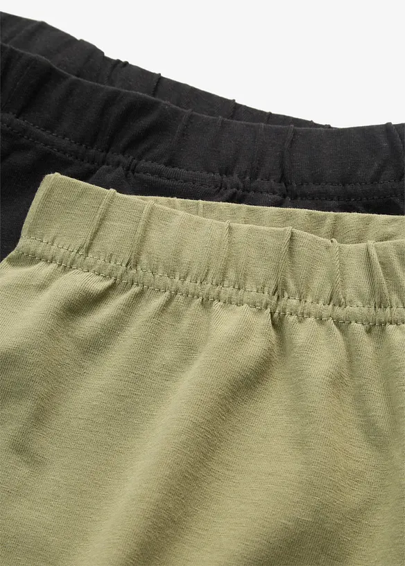 Capri-leggings i smal modell (2-pack), bonprix