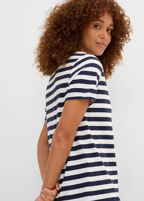 T-skjorte med rund hals (2-pack), bonprix