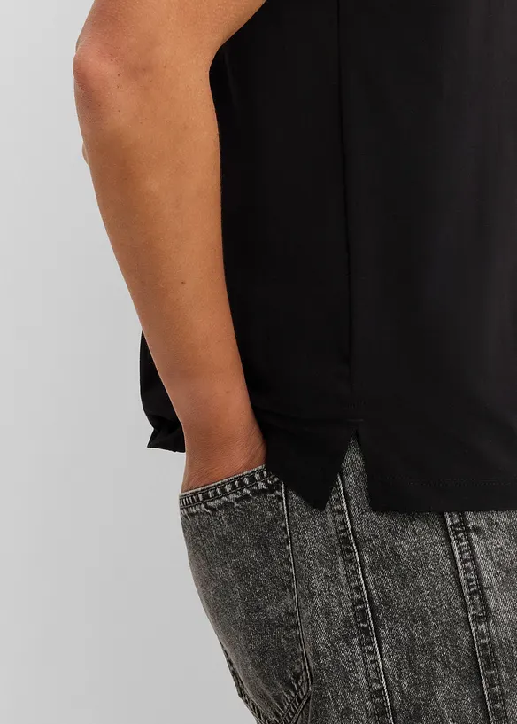 Oversized topp i 100% &oslash;kologisk bomull, bonprix