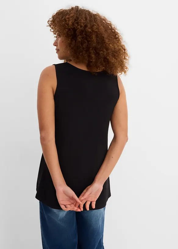 Lang topp av myk viskose, 2-pack, bonprix