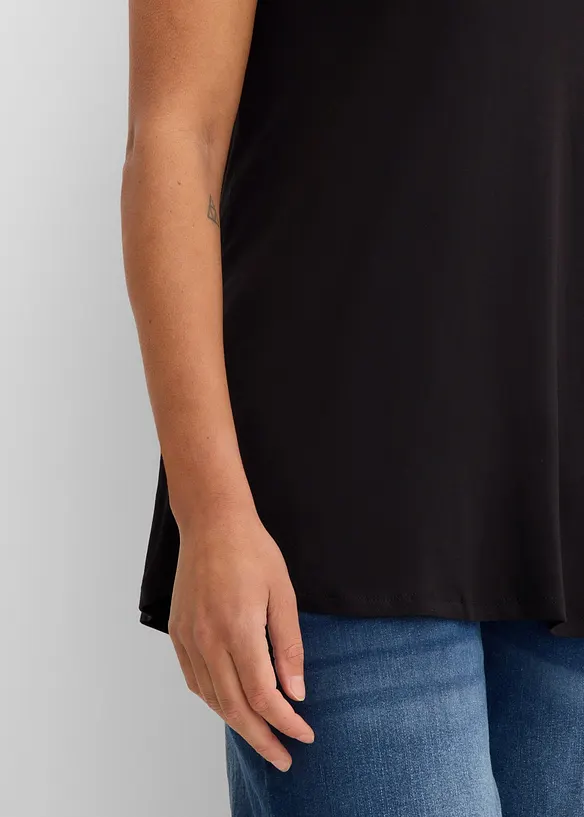 Lang topp av myk viskose, 2-pack, bonprix