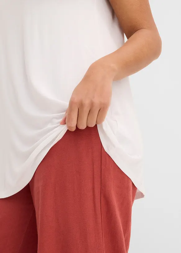 Lang topp av myk viskose, 2-pack, bonprix