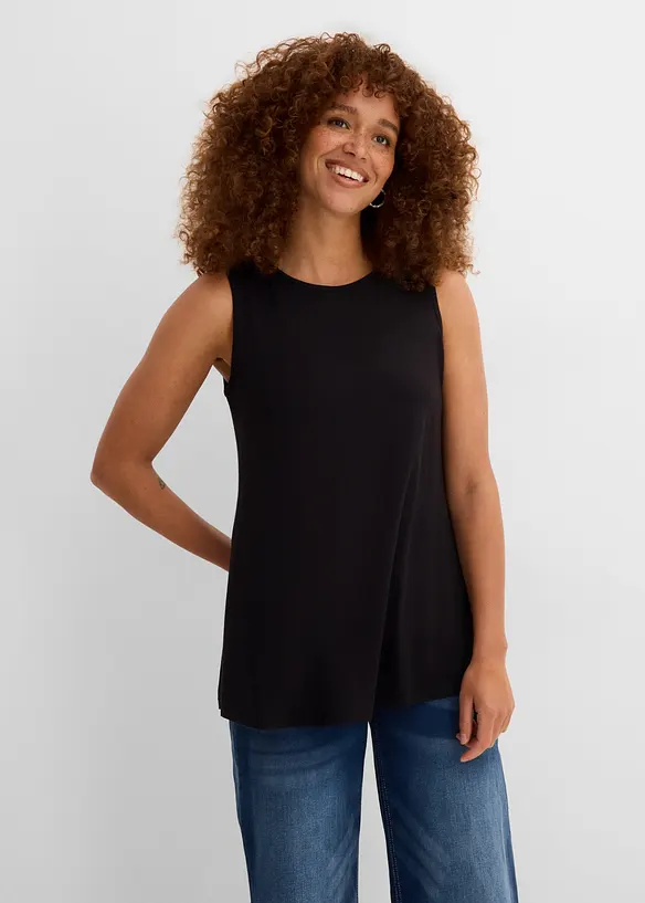 Lang topp av myk viskose, 2-pack, bonprix