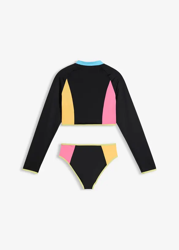 Bikini med langermet bikinitopp, bonprix
