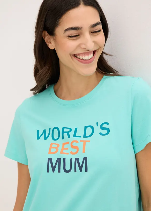 Kort nattkjole i 100% bomull, bonprix