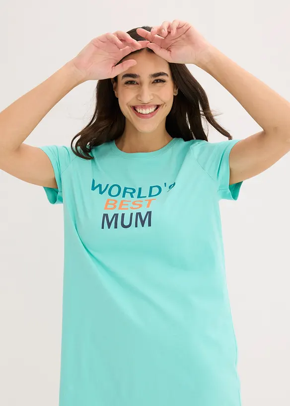 Kort nattkjole i 100% bomull, bonprix