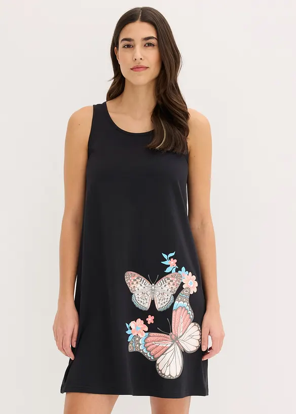 Kort nattkjole i 100% bomull, bonprix