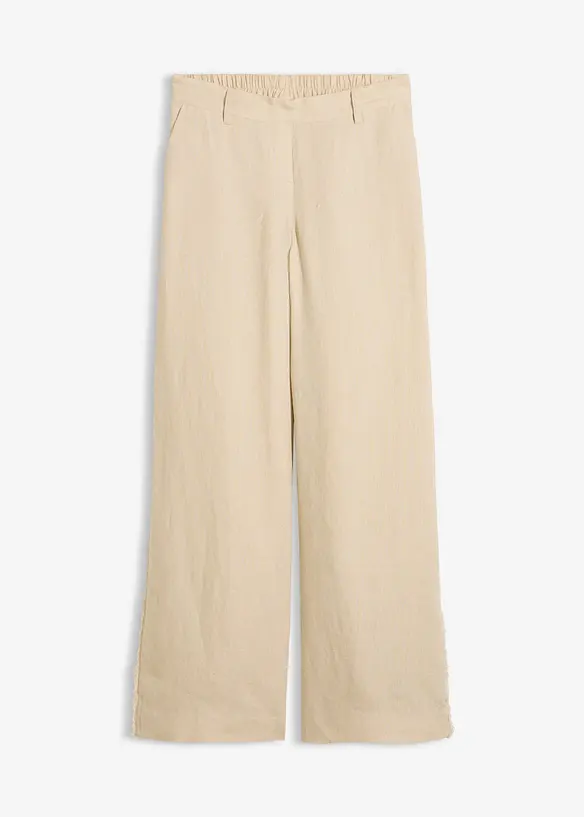 Linbukse med vide ben, bonprix