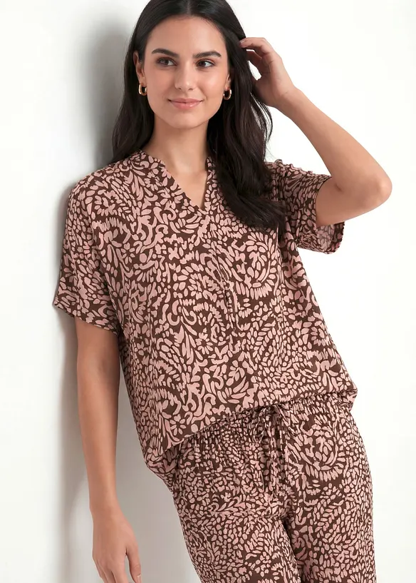 Bluse i viskose med pent fall, bonprix