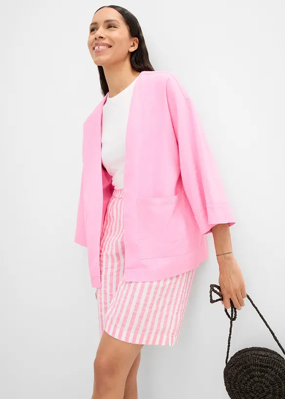 Kimono-bluse i linmiks, bonprix