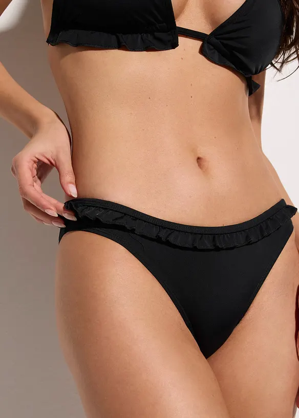 Halterneck-bikini med rysjer (2-delt sett), bonprix