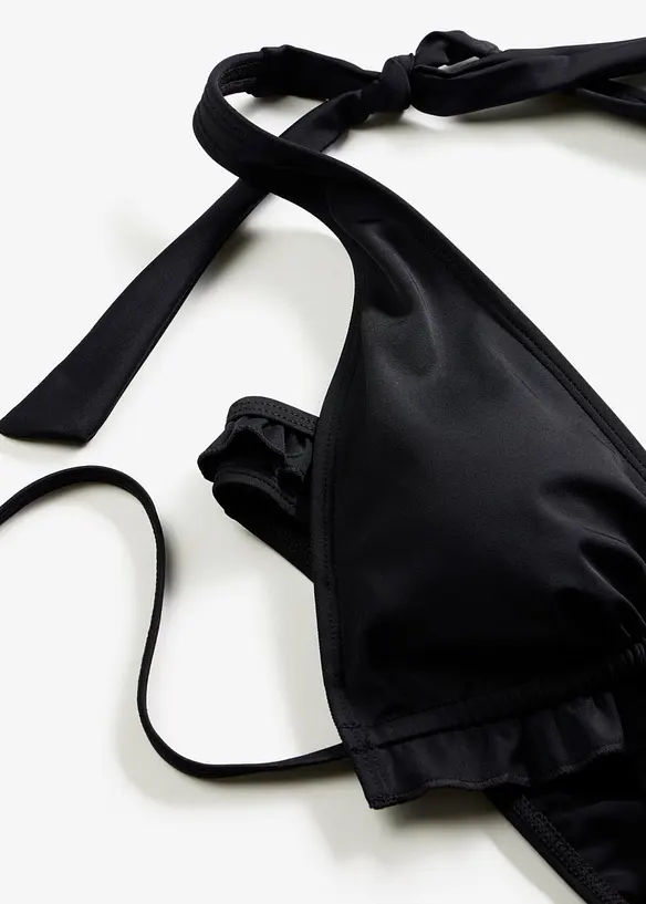 Halterneck-bikini med rysjer (2-delt sett), bonprix